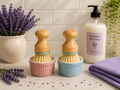 Lavender Dish Soap Bar with Bamboo Scrub Brush — 4 oz