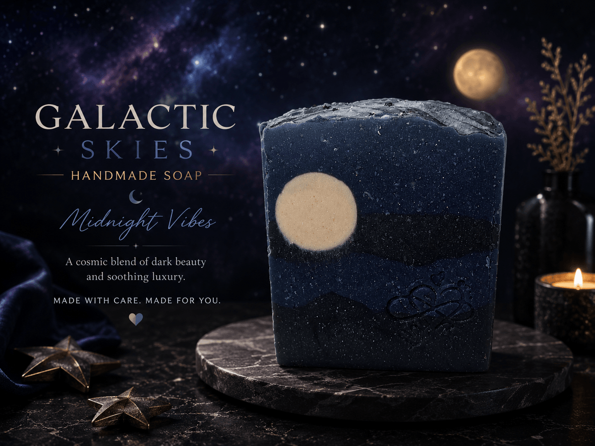 Goat Milk Soap – Midnight Vibe, Handmade with Beef Tallow, 5 oz